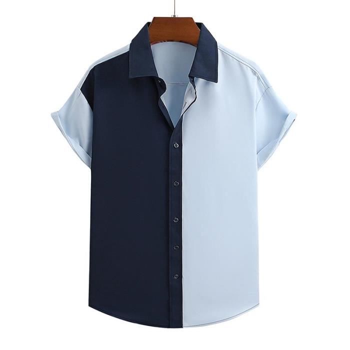 Chemise Hawaïenne Caribbean Joe - Homme, Manches Courtes, Taille M, Bleu, Occasion