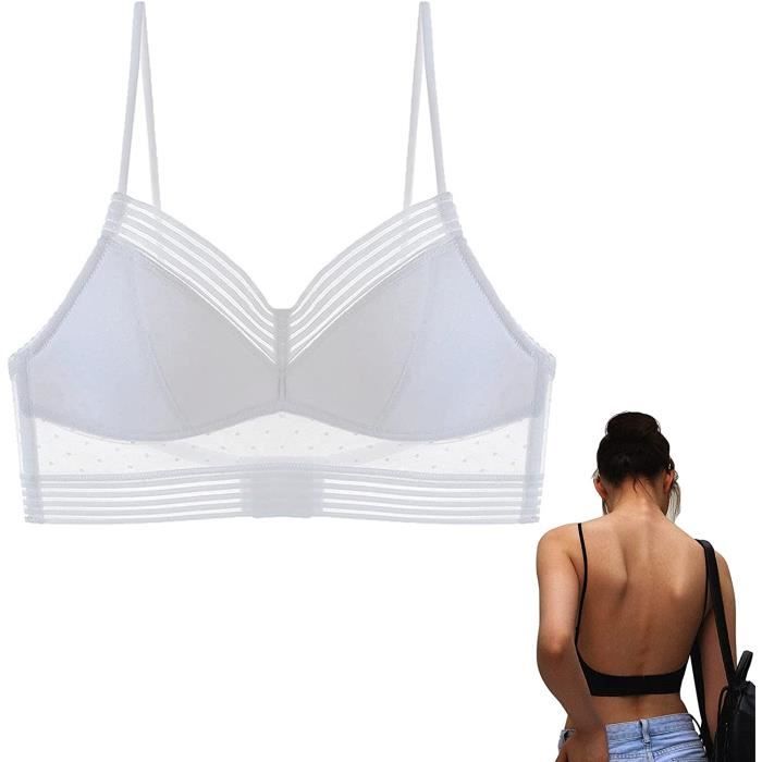 Bralette One Teaspoon - Dos X-Cross Rayures Transparentes - Taille XS Noir/Blanc - Occasion Très Bon État