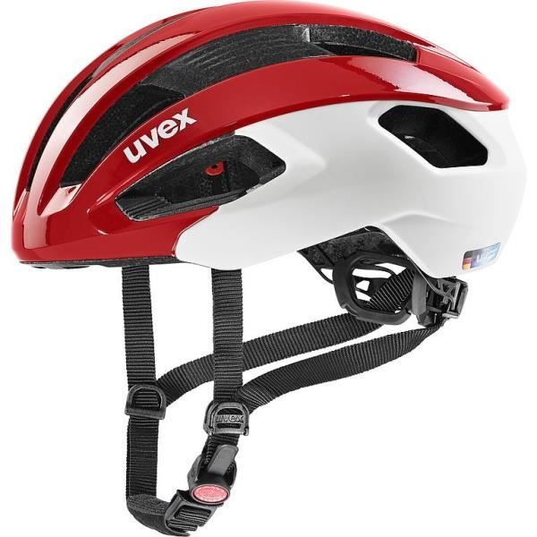 Casque vélo route UVEX Rise CC Rouge-Blanc Mat 52/56 cm