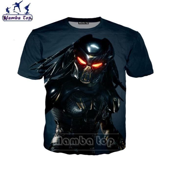 T shirt japon anime Mamba t shirt du film The Predator pour homme et femme vetement de sport jeune impression en 3D Alien Ki Couleurs multiples Cdiscount Pret a Porter