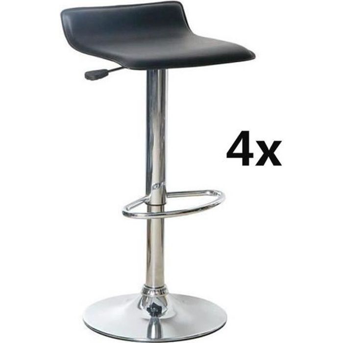 Chaise bar tabouret noir OOBEST - Réglable en Hauteur - Lot de 4 - Style américain - Cuisine Chaise bar tabouret noir OOBEST - Réglable en Hauteur - Lot de 4 - Style américain - Cuisine
