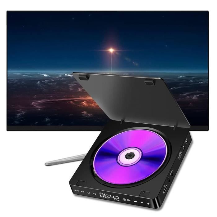 Lecteur CD et DVD pour TV - PRUMYA - Tiroir - Blanc - HDMI AV USB 3.5mm - HD 1080P