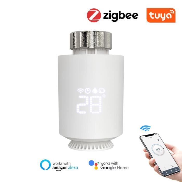 Tete thermostatique connectée Tuya ZigBee – Thermostat intelligent,  actionneur de radiateur, vanne thermostatique TRV - Cdiscount Bricolage