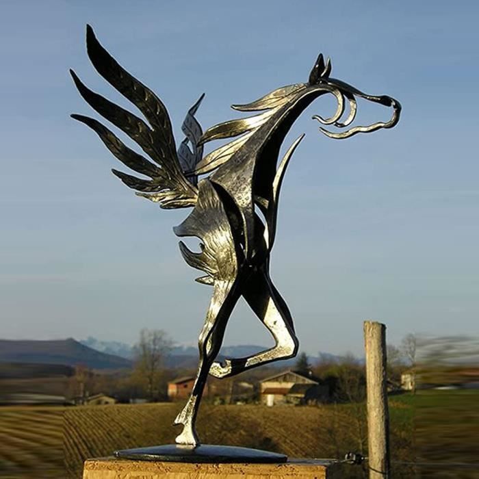 Qqmora Art en métal Sculpture de cheval rustique Statue moderne en métal Art  Statue de cheval étanche pour la jardin decoration - Cdiscount Maison