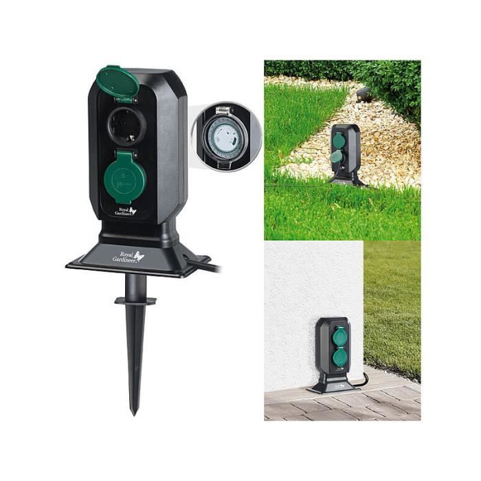 Maxview B2007 Double Prise Extérieure étanche - Connexions F Jumelles - Pour Camping-car, Van, Mobile Home - Protection Contre Intempéries