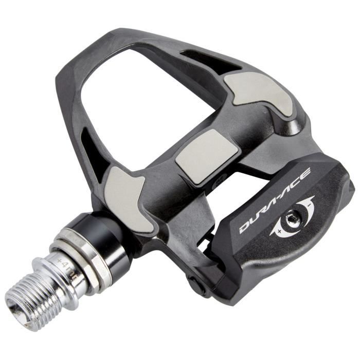 Pédales automatiques Shimano Dura Ace PD-R9100E1 Femme Carbon - Road - Noir
