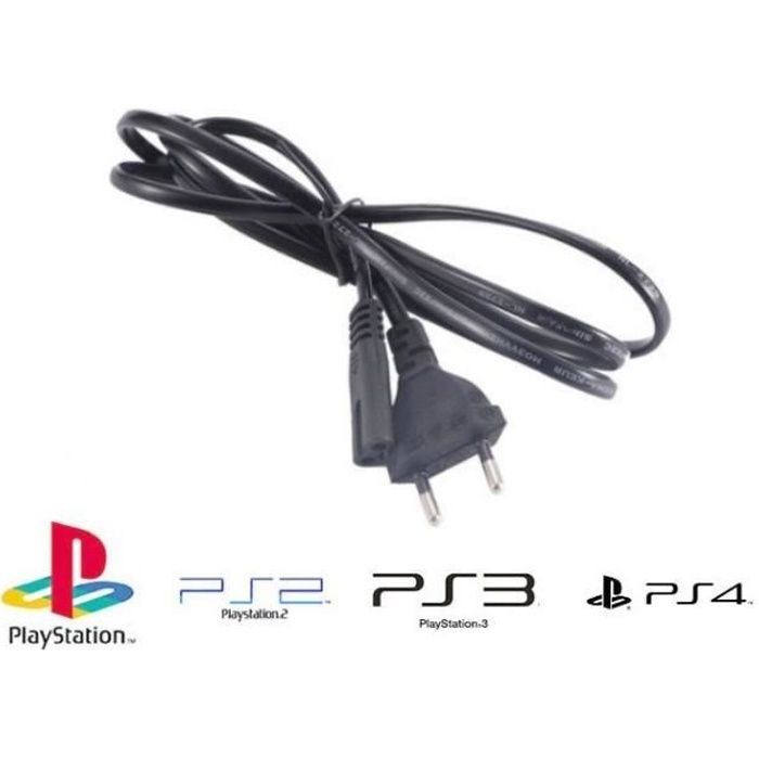 Cable alimentation cordon secteur pour Playstation Sony PS1 PS2 PS3 PS4