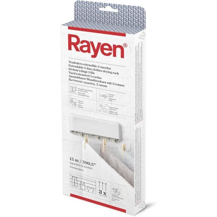 Corde à Linge Rétractable Double Ligne 2 X 5,2 M - Acier Inoxydable, Support 25 Kg - Pour Balcon, Salle De Bain, Intérieur/extérieur