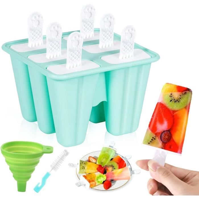 Moule à Glace Et Popsicle Réutilisable - Formes Animaux, Avec Bâtons - Pour Glaces Maison, Yaourts Glacés DIY - 3