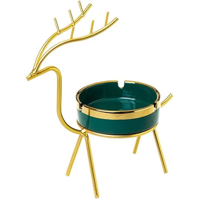 Cendrier De Cigare En Céramique - Design Antidérapant, Portable Pour Maison, Terrasse, Voyage | Cadeau Pour Fumeur élégant Vert