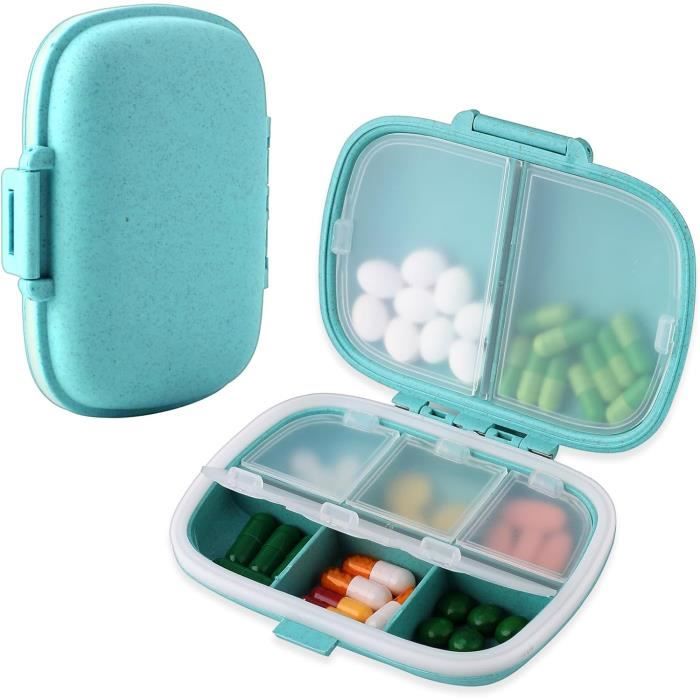 Pilulier,Pilulier Semainier,Boîte à Pilules Semainier de Voyage Portable,pour Cachets,Vitamines