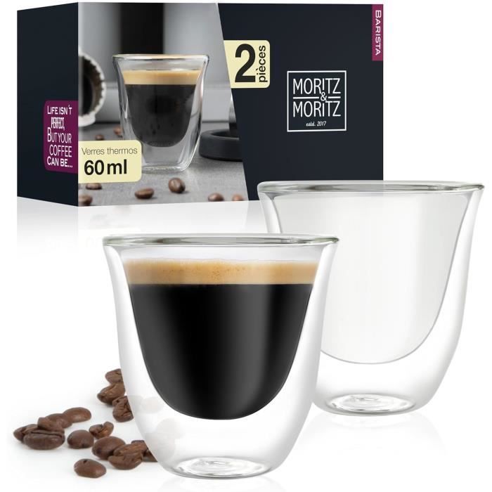 Verres Doubles Parois Thermiques 300 Ml - Lot De 2, 4 Ou 8 - Garde Les Boissons Chaudes Ou Froides Plus Longtemps - Verre Transparent