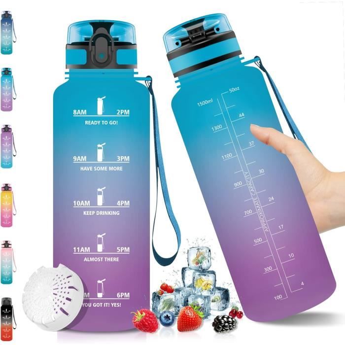 Gourde Sport 946 Ml Tritan Sans BPA - Motif Grenouille, Paille En Silicone, Poignée Et Sangle