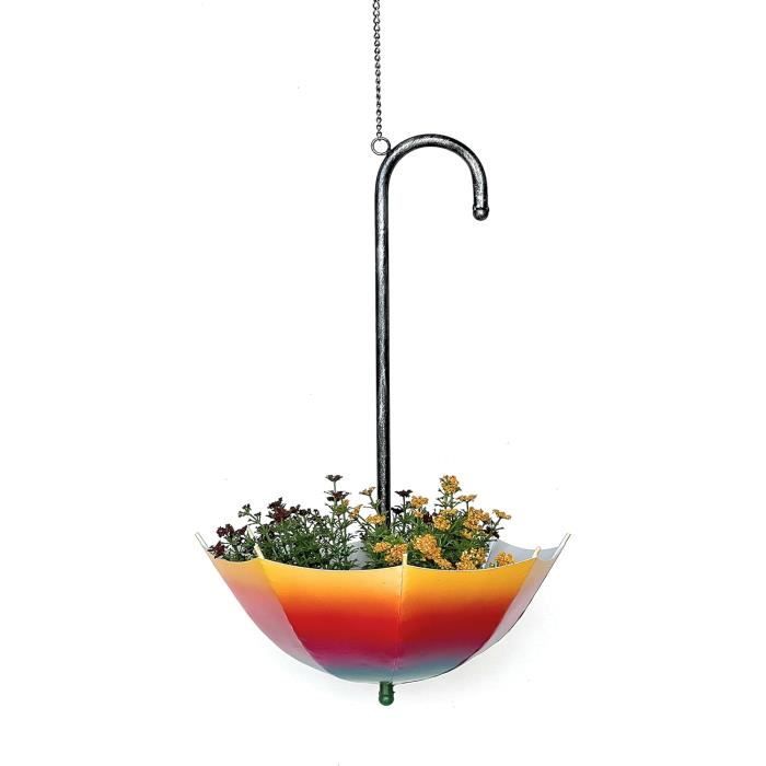 DanDiBo 96258 Suspension En Métal Avec Pot, Pour L'intérieur Et L'extérieur, 57 à 72 Cm, Suspension Pour Plantes Suspendues, 57 Cm