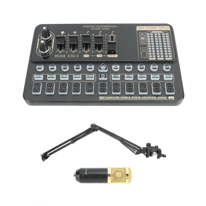 Kit Podcast ALPOWL F998 - Interface Audio USB + Micro - Carte Son Studio Externe