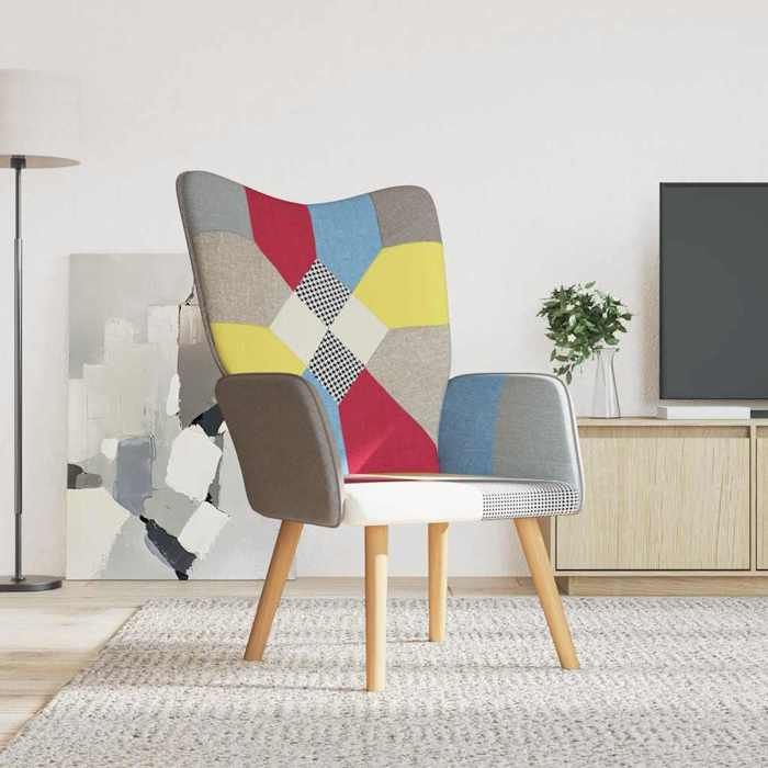 vidaXL Chaise de relaxation Patchwork Tissu 328183