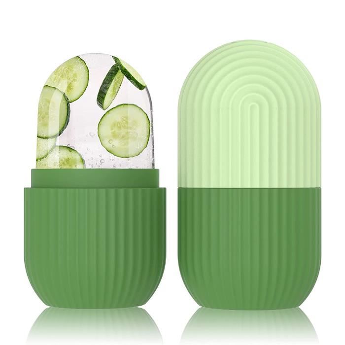 Bol De Glace Visage Pliable Silicone – Avec Bac à Glaçons Intégré – Soin Raffermissant & Anti-Poches – Voyage & Maison