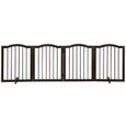 Barrière Modulable Pliable avec 4 Panneaux, Porte pour Animaux Domestiques, Barriere de Sécurité, Porte d’Escalieren Bois de Pin-1