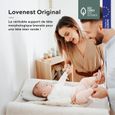 BABYMOOV Support de tête morphologique pour bébé Lovenest Original, coton bio certifié Oeko-Tex, lavable en machine, smokey-1