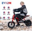 EVERCROSS Moto électrique pour enfants de 3 à 12 ans moteur de 300W, batterie de 36V/4AH et pneus de 12 pouces, Cadeau Cool Rouge-1