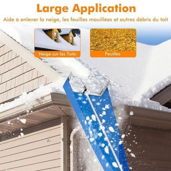 Râteau à Neige Télescopique COSTWAY – Longueur 200-630 Cm – Lame 40 Cm – Aluminium Léger – Pour Toit Et Voiture - 5
