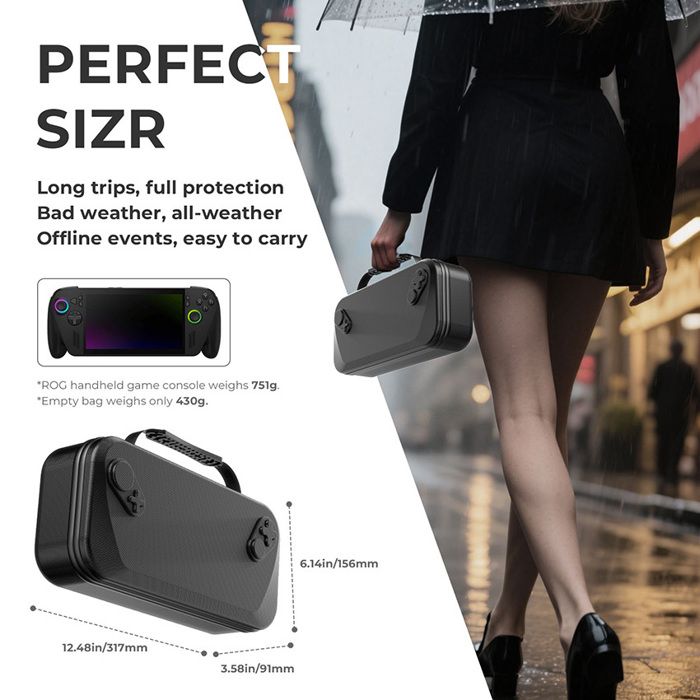 Sac De Transport Rigide Et Protégé Pour Xbox Series X – Étui Avec Sangle Ajustable – 4 Compartiments – Neuf
