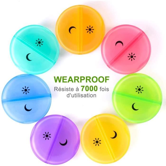 Pilulier De Voyage Avec Fleurs De Lotus Pilulier Hebdomadaire Pour 7