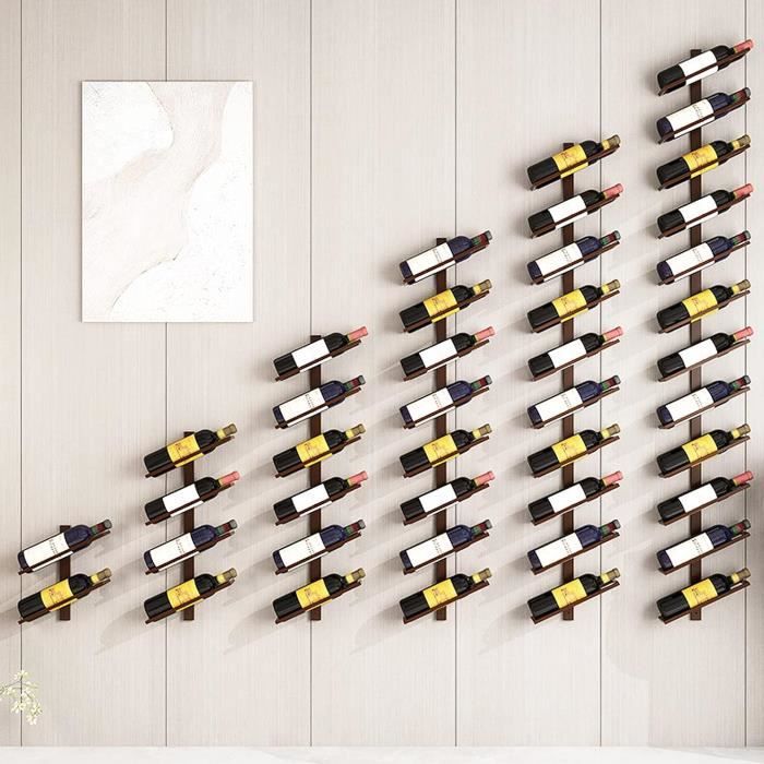 3 Casiers à Vin Mural En Métal Noir - Support Bouteille Spirale, Design Minimaliste