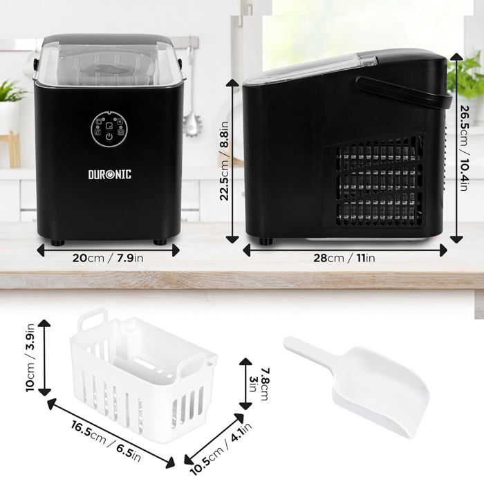 Machine à glaçons 150w 12kg/24h DO9253IB Domo - Gamm vert Machine à glaçons 150w 12kg/24h DO9253IB Domo - Gamm vert