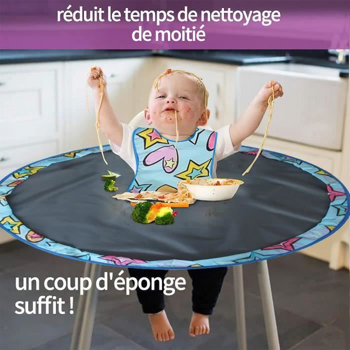 Kit Bavoir et plateau repas enfant accessoire pour chaise haute. Comprend bavoir imperméable à manche longues Cadeau de naissance idéal pour La Diversification Alimentaire de bébé DME | Votre wishlist sur