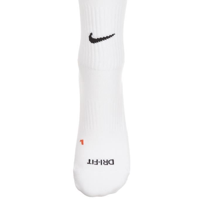 NIKE Chaussettes de football CLASSIC FOOT DRI FIT Adulte Blanc