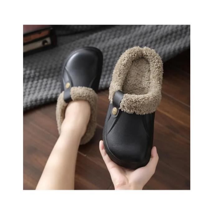 Sabots Fourrés ChayChax - Pantoufles Chaudes Hiver - Imperméables - Intérieur/Extérieur - Pour Femme/Homme