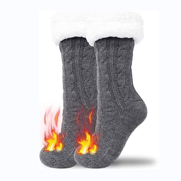 Chaussette Homme, Chaussettes Chaudes Antidérapantes Hiver Chaussette  Thermiques Polaire, Cadeau Noel Anniversaire Homme Gris - Cdiscount Prêt-à -Porter