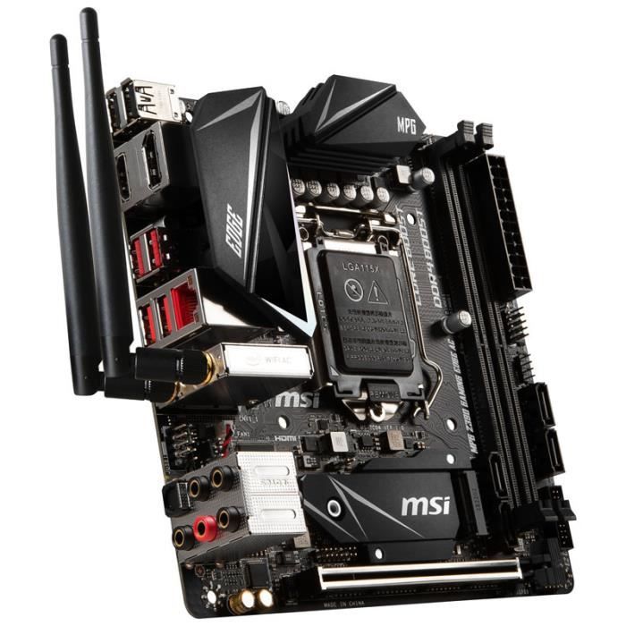 Carte mere MSI MPG Z390I Gaming Edge AC, Intel Z390 Sockel 1151