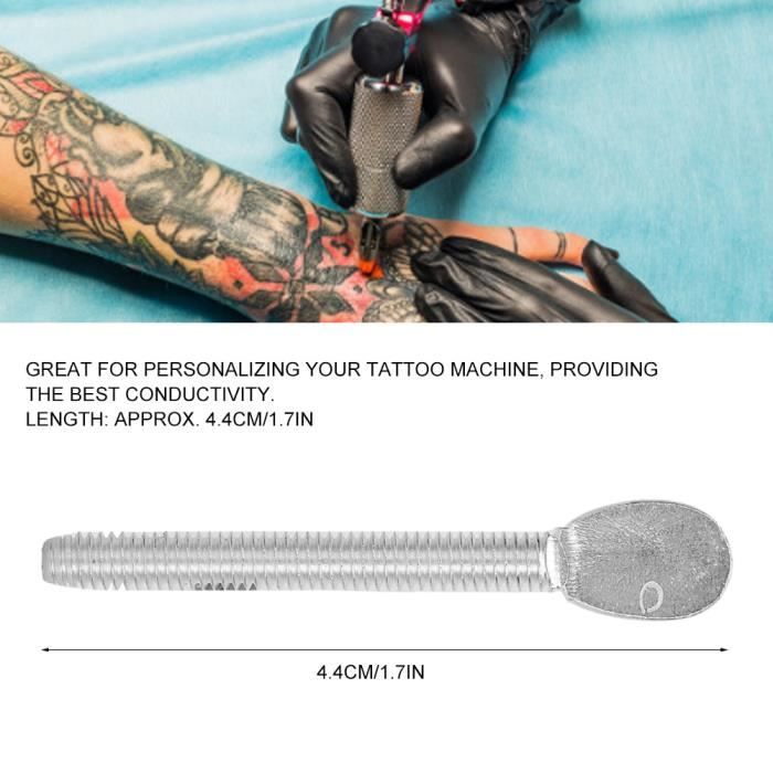 5 Pièces Barres D'armure Noires 46 Mm Pour Machine à Tatouer - Accessoire Neuf