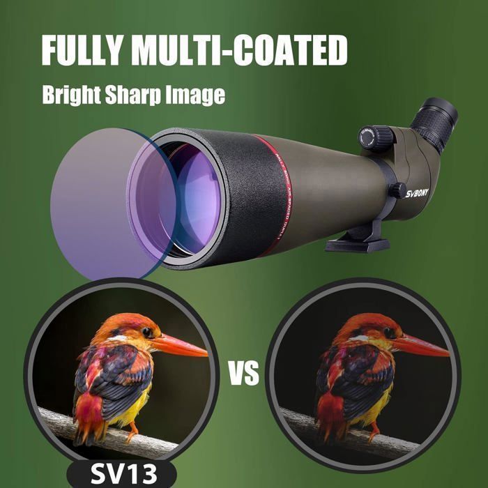 Longue-vue 25-75x70mm étanche IP67 - Adaptateur Smartphone Inclus | Pour Tir Sportif, Observation Oiseaux