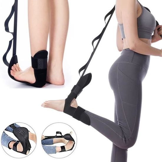 Sangle D’étirement Yoga 125 Cm – Ceinture De Jambe En Coton/nylon – Anti-crampes, Gainage, Réglable – Idéal Sportifs Et Yogis