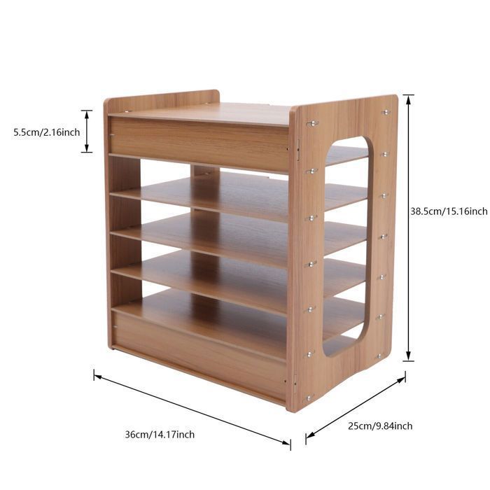 Organisateur de Bureau en Plaque Haute Densité - 7 Étages - Classeur de ...
