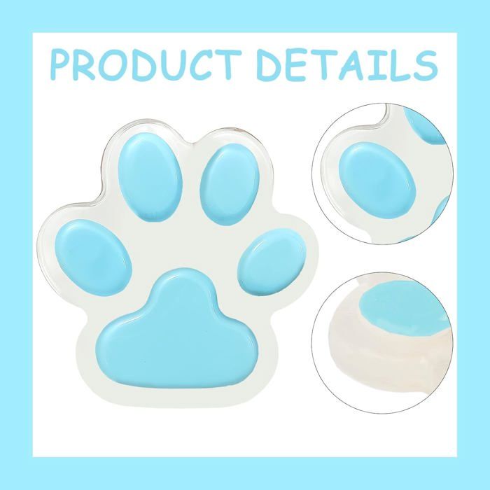 Squishy Patte De Chat Géant – Anti-stress En PVC Souple – Améliore Concentration – Pour Tous âges – Jaune, Avec Boîte De Rangement