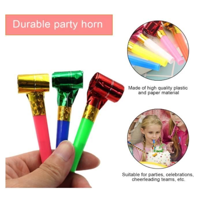 30 pièces sifflets colorés enfants fête anniversaire