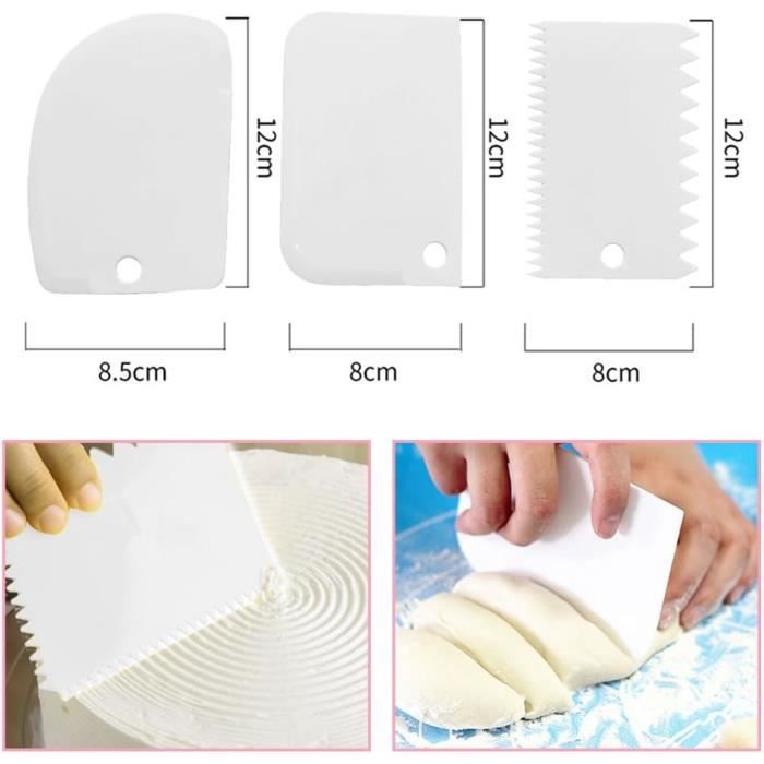 4 Spatules Glaçage Vinabo - Acier Inoxydable 27/32/37cm