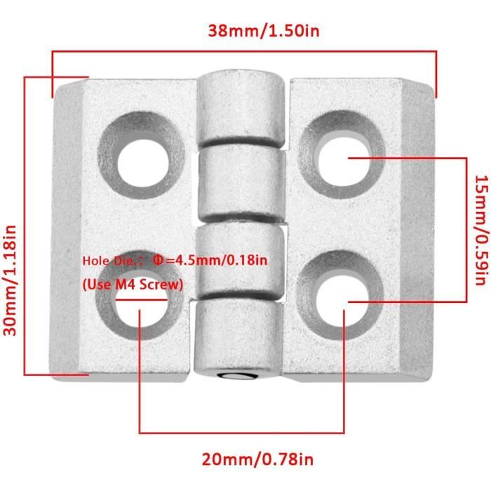 OTOTEC Lot De 8 Charnières Flexibles En Aluminium Pour Projets De