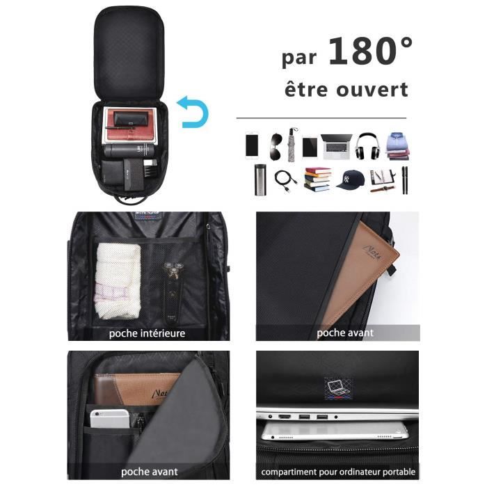 Sacs a dos pour ordinateur portable Fresion Sac a Dos Homme Ordinateur avec Port de Charge USB Sac a Dos Ordinateur Et 44012 Cdiscount Bagagerie Maroquinerie