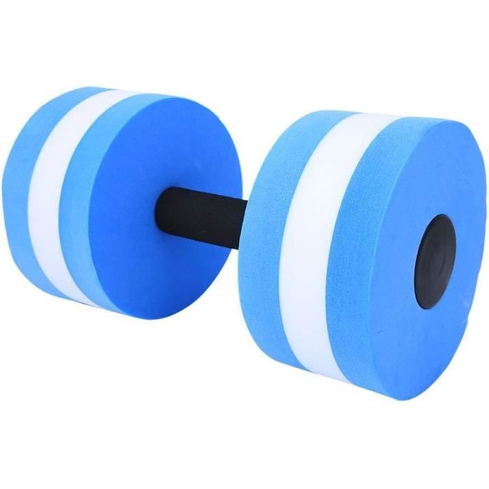 Haltères En Mousse EVA Pour Aquagym Et Fitness Aquatique - Lot De 2 - Bleu Et Blanc - 10