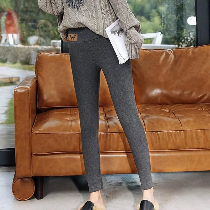 Femme Leggings Chaud Hiver Polaire Doubl Pantalons en Cachemire