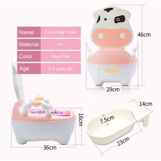 Fcostume Rehausseur Toilette Enfant De Chaise Mignonne De Pot De Vache Mignonne Pot Bebe Toilette Pour La Toilette De Formation De Pot Pot Enfant Toilettes De Bambin De Garcons Et De Filles Bebe