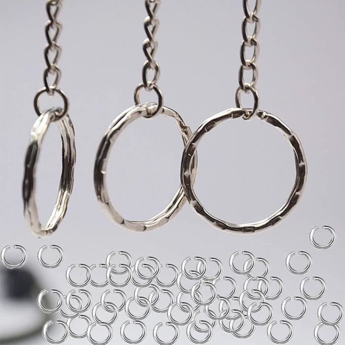 100x Anneau 25mm pour porte-cles porte clefs chaine 30mm metal argente  bijoux DIY - Cdiscount Bagagerie - Maroquinerie