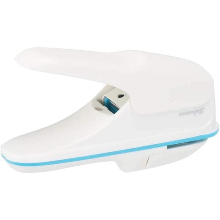 Agrafeuse Sans Aiguille Portable - Agrafeuse Économique 4 Feuilles Pour Bureau & École (Blanc)