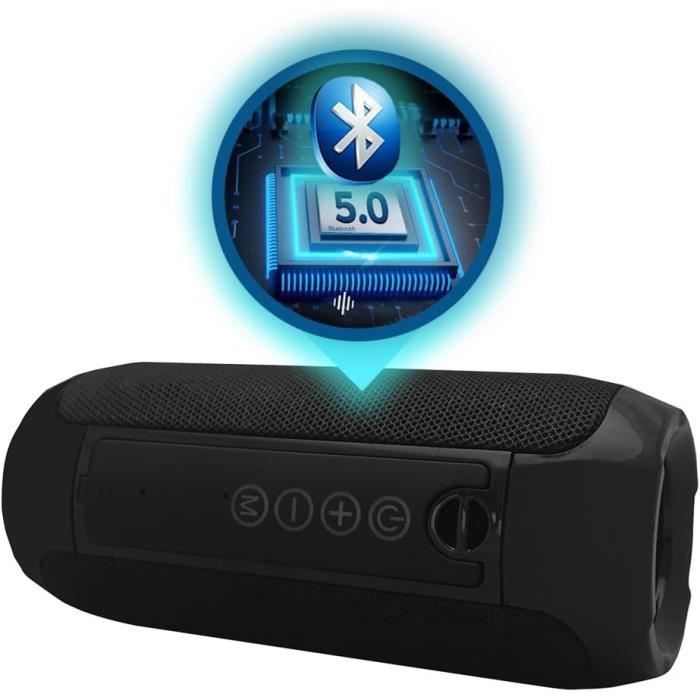 Enceinte Bluetooth 4.2 Subwoofer Mains Libres Radio Fm Aux Mp3 Sd