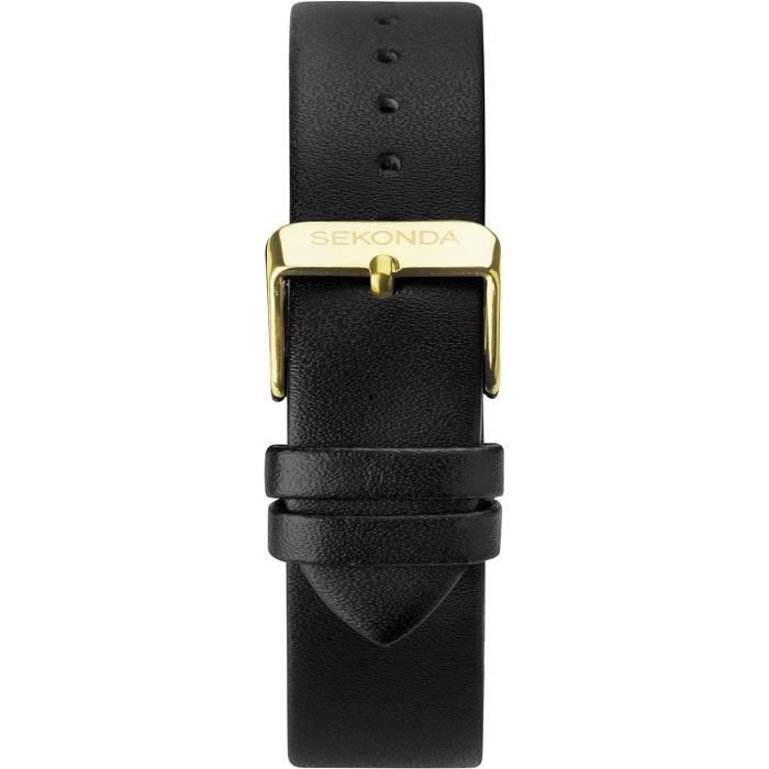 Sekonda Nordic Men's 40mm Quartz Watch in White with Analogue Display, and Black Leather Strap 1939